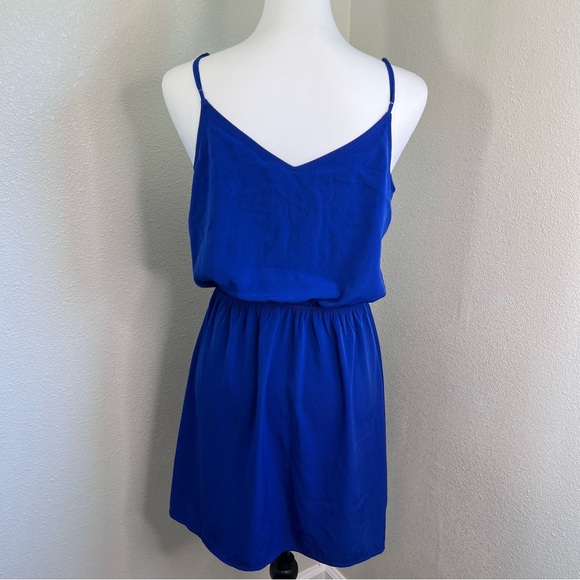 Express Blue Blouson Thin Strap Mini Dress Size Small - Picture 4 of 8